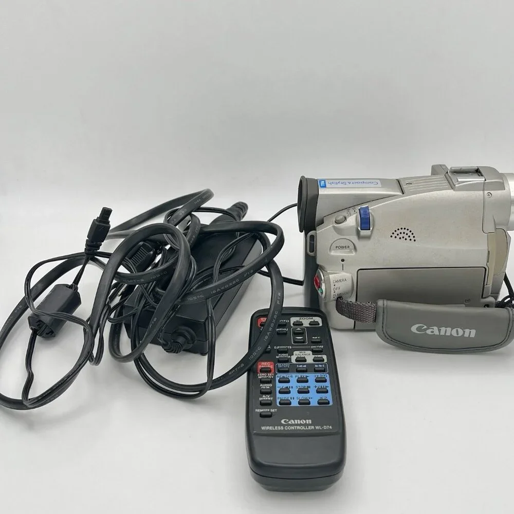 Canon ZR20 MiniDV Flip LCD Camcorder Digital Video Camera W/ Remote FOR PARTS